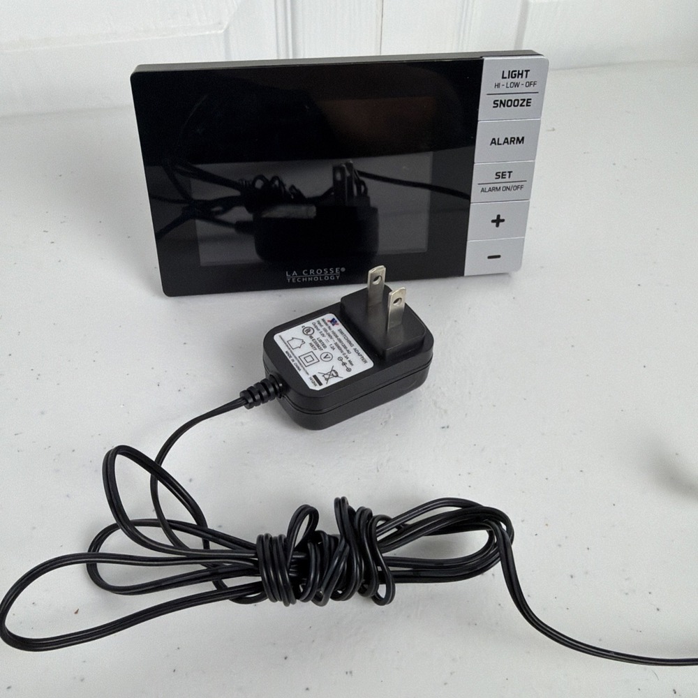 La Crosse Technology W88723 Color Alarm Clock Temperature & Moon Phase